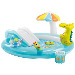 Piscina con Scivolo Alligatore per Bambini Intex Gonfiabile Gioco da Giardino