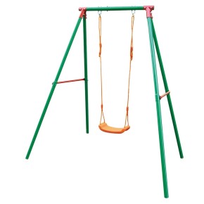 Altalena in Acciaio 1 Posto Seggiolino per Bambini da Giardino Esterno Bimbi