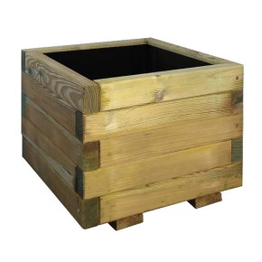 Fioriera in Legno 40x40 Quadrata Vaso Cassetta Balcone Arredo Giardino Portavaso