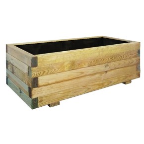 Fioriera in Legno 90x40 Rettangolare Vaso Cassetta da Balcone Giardino Portavaso