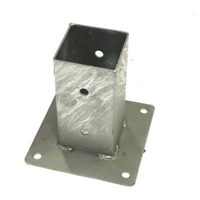 Staffa a terra Bicchiere 7x7 cm Porta Pilasto Pergole Palo in Legno Quadrato