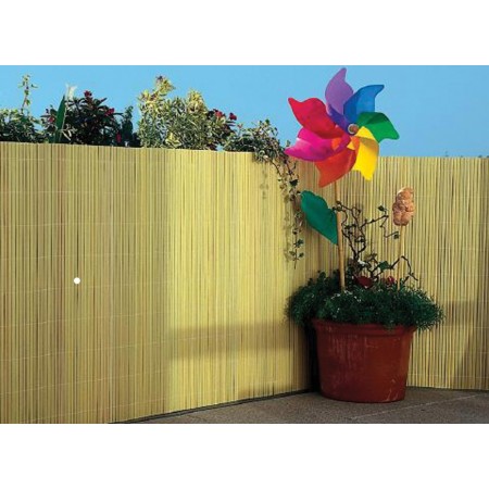 2 Arella Doppia in Bamboo PVC Recinzione 3x2 Ombreggiante Beige Plastica Bambù