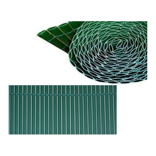 2 Arella Doppia in Bamboo PVC Recinzione 3x1.5 Ombreggiante Verde Beige Plastica