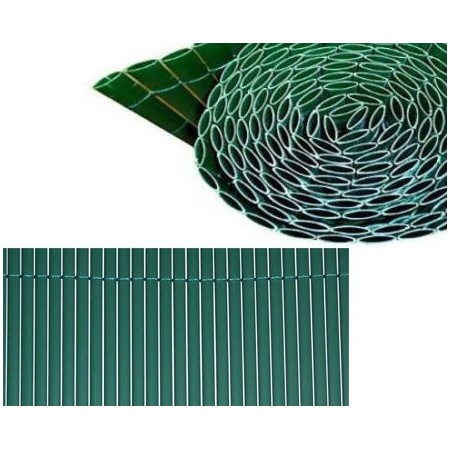 2 Arella Doppia in Bamboo PVC Recinzione 3x1 Ombreggiante Verde Beige Plastica