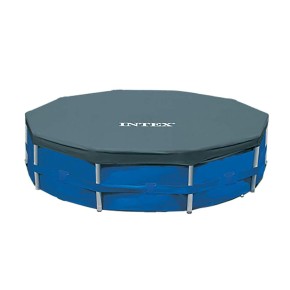Telo Copri Piscina Frame 366 cm Rotonda Protezione Intex Copertura da Esterno