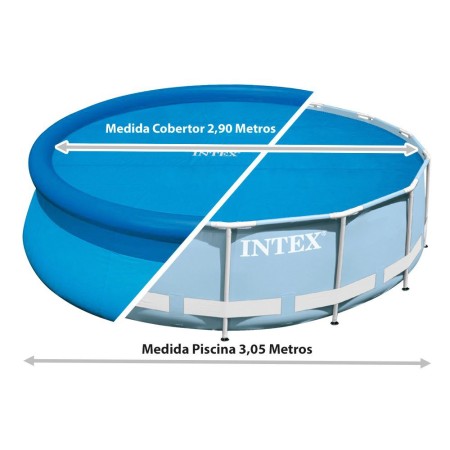 Telo Termico Copri Piscina 366 cm Rotonda Copertura Autoportante Intex Frame