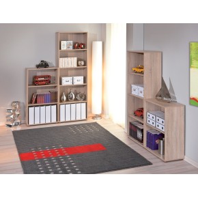 Kit Libreria in Legno 60 Rovere Moderna Alta 180 Stretta Scaffali Parete Salotto 2