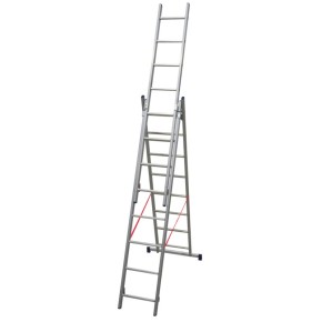 Facal Stilo Scala Alluminio 3x8 Gradini Scaletta Allungabile Telescopica Cinte