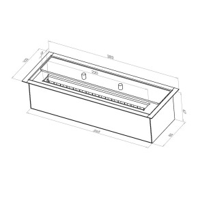 Bruciatore a Bioetanolo Liquido 1 litro in Acciaio Inox Fibra Ceramica Biocamino 2