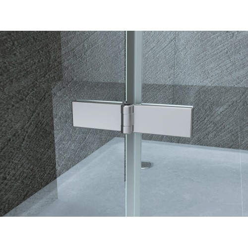 Box Doccia a Nicchia Libro 60 70 80 90 100 8 mm 1 Anta Parete in Cristallo Vetro