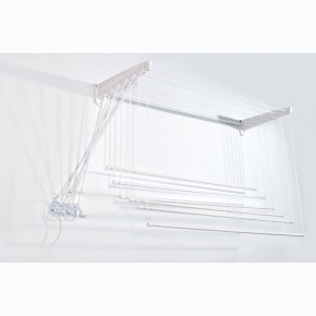Stendibiancheria 140cm Parete a Muro Saliscendi Estensibile Stendino Stendipanni