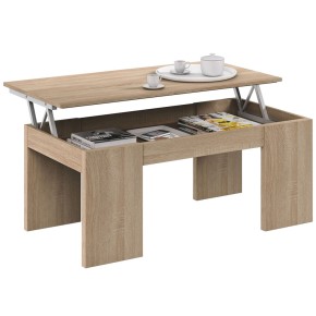 Tavolino da Caffe Rovere Tavolo Basso Moderno Divano Design Salotto Contenitore