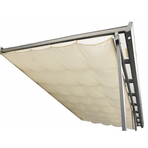 Pergola Addossata 5x3 in Alluminio Gazebo da Giardino Terrazzo Pergolato Carport