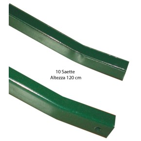 10 Saette 120 per Pali 100 125 150 cm Recinzione Paletti Rete Plastificato Verde