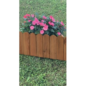 Steccato Bordura Aiuola 120 cm da Giardino Recinzione Staccionata In Legno Pino 2