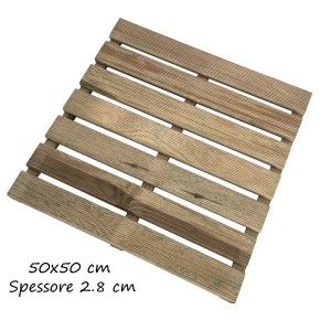 Mattonelle 50x50 in Legno Pino Pavimento Pavimentazione per Esterno da Giardino