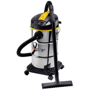 Bidone Aspiratutto Acciaio 1600w Aspira Polvere Solidi Liquidi Senza Sacco 