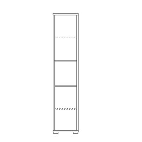 Mobile Libreria 40 a Colonna 180 Ossido Bianco 5 Ripiani Ufficio Stretta Studio 2