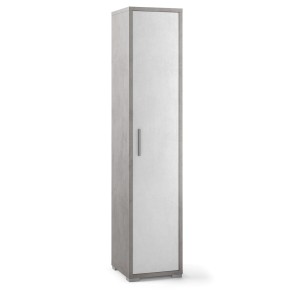 Armadio 1 Anta 180 Ossido Grigio Ufficio Mobile con Ripiani a Colonna da Bagno