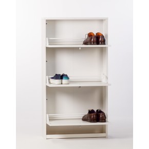 Mobile Scarpiera 3 Ante a Ribalta Ossido Slim in Legno Porta Scarpe Slim Armadio 2