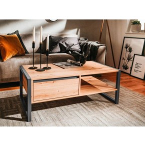 Tavolino Caffe Basso 100 Quercia Tavolinetto Rettangolare Moderno Salotto Design 2