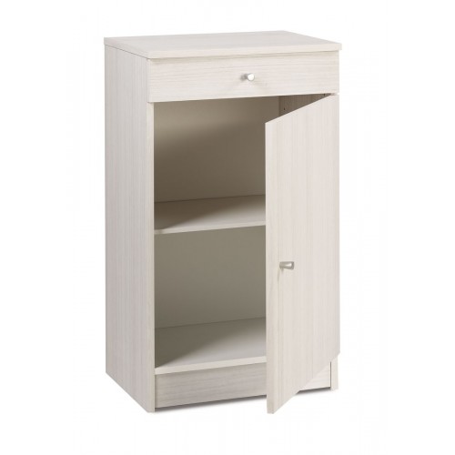 Armadio 1 Anta 80 Bianco Mobile con Cassetto Multiuso Ingresso Mobiletto Bagno