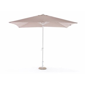 Ombrellone da Giardino 3x3 Metri Manovella Telo 180gr Quadrato Grigio Antivento 