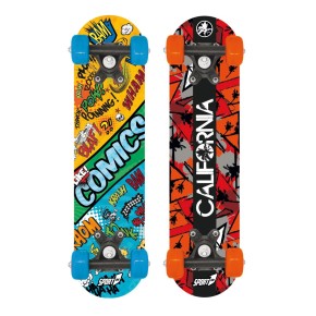 Tavola da Skateboard Nero 60 cm Max 20 kg Bambino in Legno Skate Completo Ruote 2