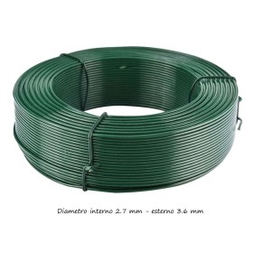 Filo Plastificato in Acciaio 800 metri 3.6 mm Tensione Bobina Rete da Recinzione