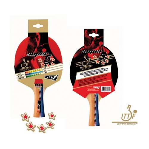 Racchetta 5 Stelle Omologata ITTF da Ping Pong Indoor Outdoor Tennis da Tavolo