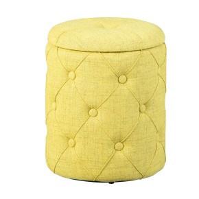 Pouff Contenitore Rotondo 34x40 Puff Tondo Portaoggetti Pouf Divano Portariviste 2