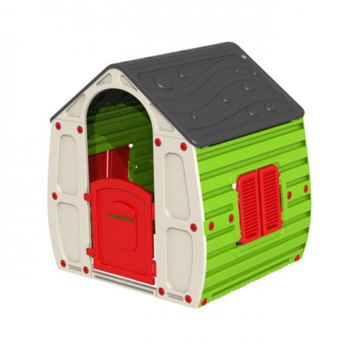 Casetta per Bambini in Resina Plastica da Giardino Esterno Giocattolo Bimbi PVC