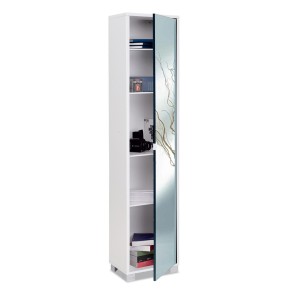 Mobile 1 Anta 190 Olmo con Specchio Ingresso Scarpiera Armadio Colonna da Bagno 2