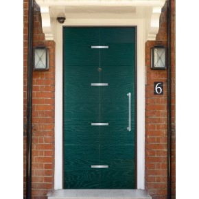 Porta Blindata con Pannello per Esterno in Vetroresina Portoncino Ingresso Verde
