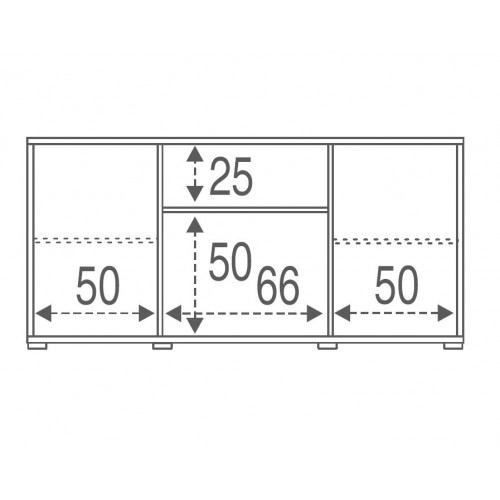 Mobile Madia 2 Ante 2 Cassetti Bianco e Cemento Contenitore Buffet Credenza