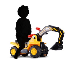 Escavatore a Spinta 4 Ruote da Bambino Ride On Auto Cavalcabile Bimbo Pala Ruspa 2