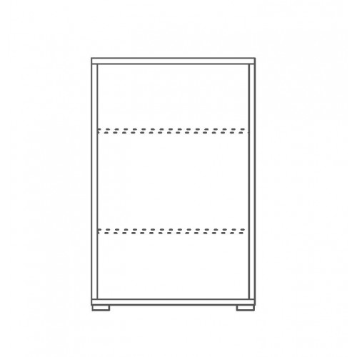 Armadio 2 Ante Alto 110 Ossido Bianco Credenza Ripiani da Ufficio Mobile Camera