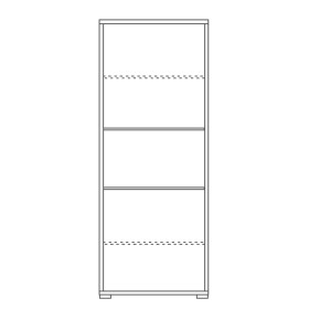 Mobile Libreria Alta 200 Ossido Bianco Ripiani Ufficio Scaffale Bambini Moderna 2
