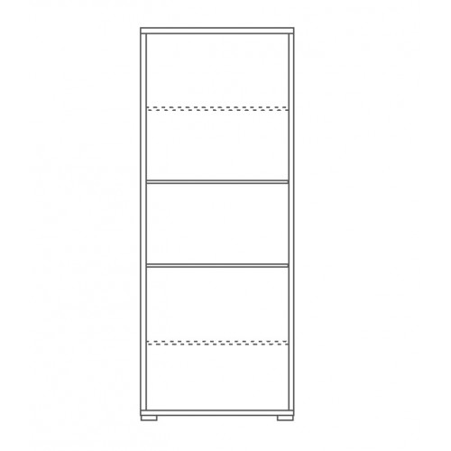 Mobile Libreria Alta 200 Ossido Bianco Ripiani Ufficio Scaffale Bambini Moderna