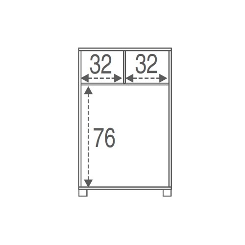 Settimino Como 70 Grigio 6 Cassetti Cassettiera Camera da Letto Settimino Como