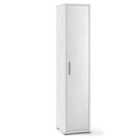 Armadio 1 Anta 200 Ossido Bianco Ufficio Mobile con Ripiani a Colonna da Bagno