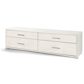 Mobile Moderno Porta TV 180 Ossido Bianco con 4 Cassetti Soggiorno Basso Parete