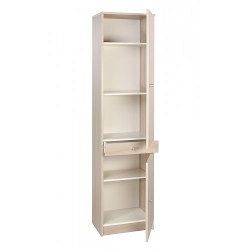 Armadio 180 2 Ante con Cassetto Mobile Alto Ripiani Scarpiera Colonna da Bagno