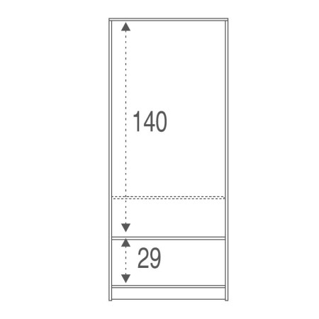 Armadio Bianco 180 2 Ante Appendiabiti Mobile con Ripiano Ufficio Camera Letto