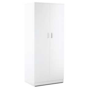 Armadio Bianco 180 2 Ante Appendiabiti Mobile con Ripiano Ufficio Camera Letto