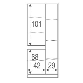 Armadio 180 Bianco 3 Ante Cassetto Mobile Porta Scope 6 Ripiani Scarpiera Bagno 2