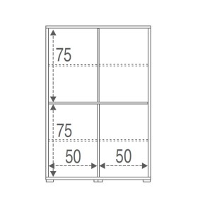 Mobile Credenza 4 Ante Bianco Lucido Buffet Ripiani Ufficio Soggiorno Ingresso 2