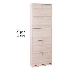 Scarpiera Olmo 25 paia 5 Ante a Ribalta Doppia Porta Scarpe Salvaspazio da Bagno