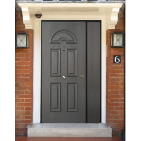 Porta Blindata Grigio Doppia Anta Per Ingresso Esterno Portone Blindato Classe 3