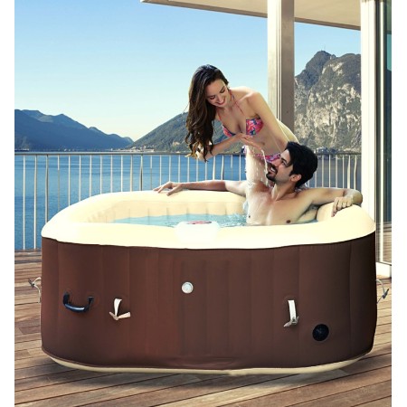Piscina Spa Gonfiabile Vasca Idromassaggio Riscaldata Pompa da Giardino Esterno